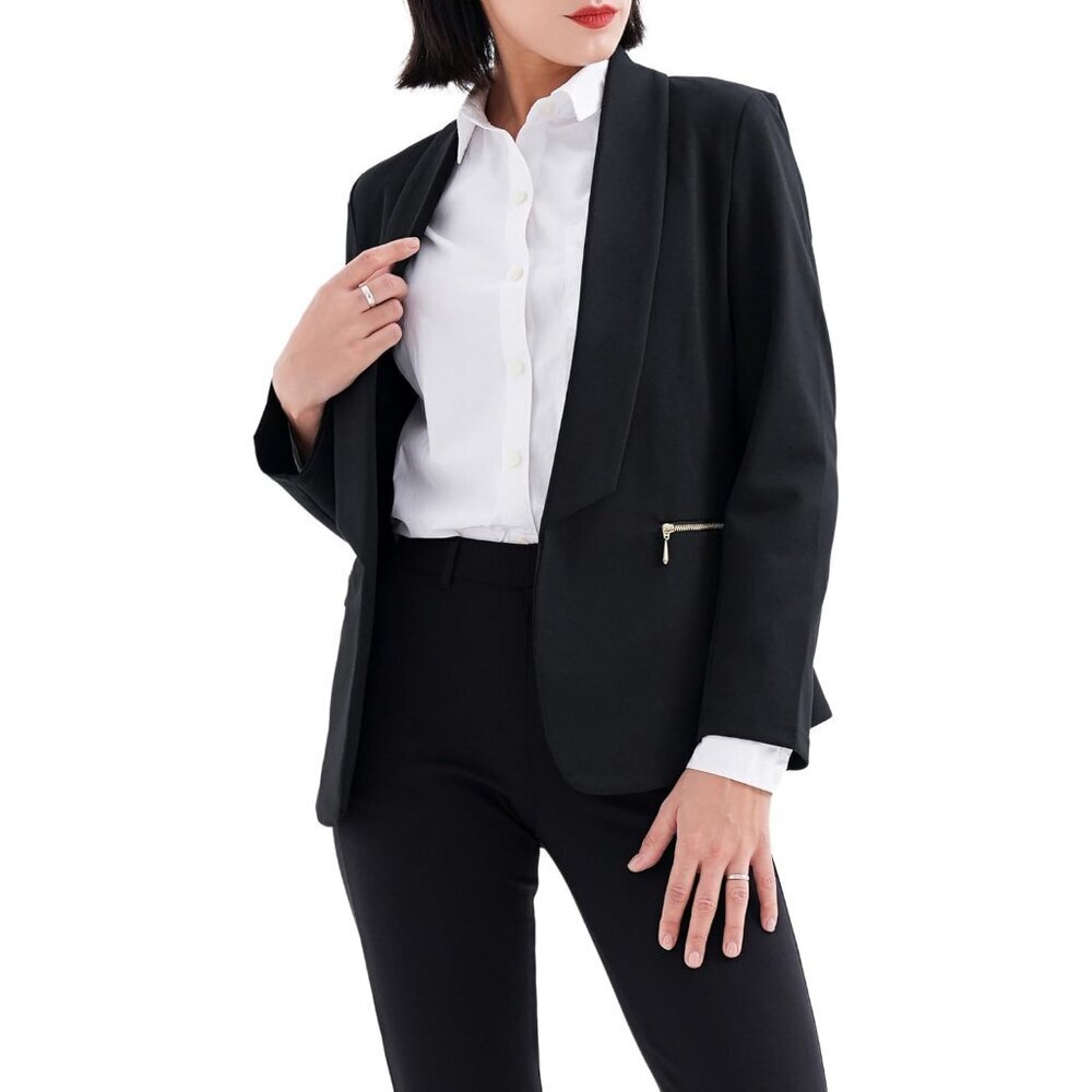 Women's Blazers Blazer Jackets Business Casual Professional Outfit Black - Picture 2 of 6